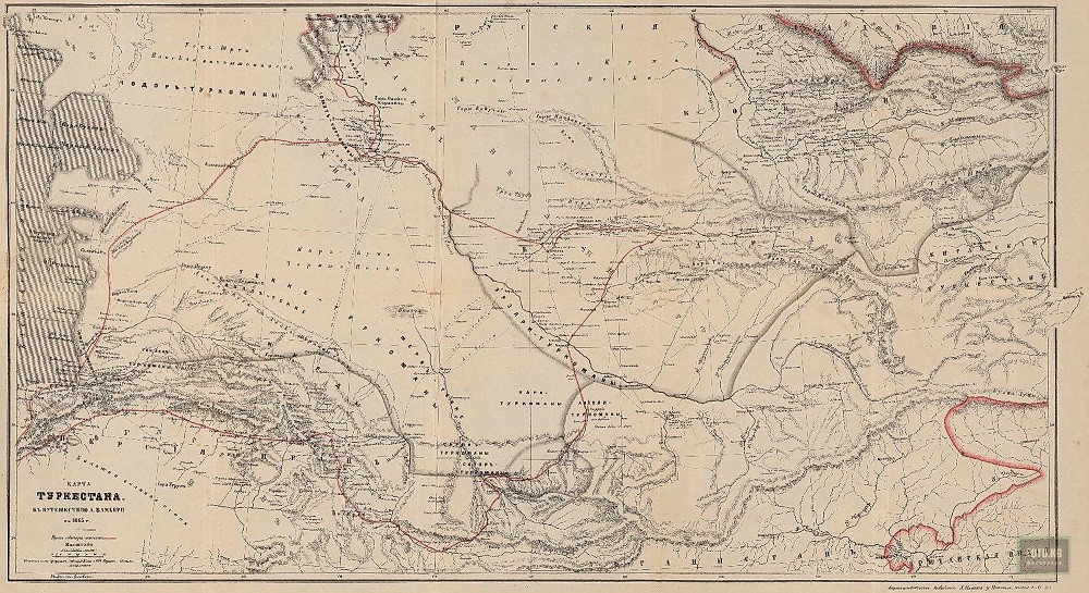 Средняя азия в 19 веке карта